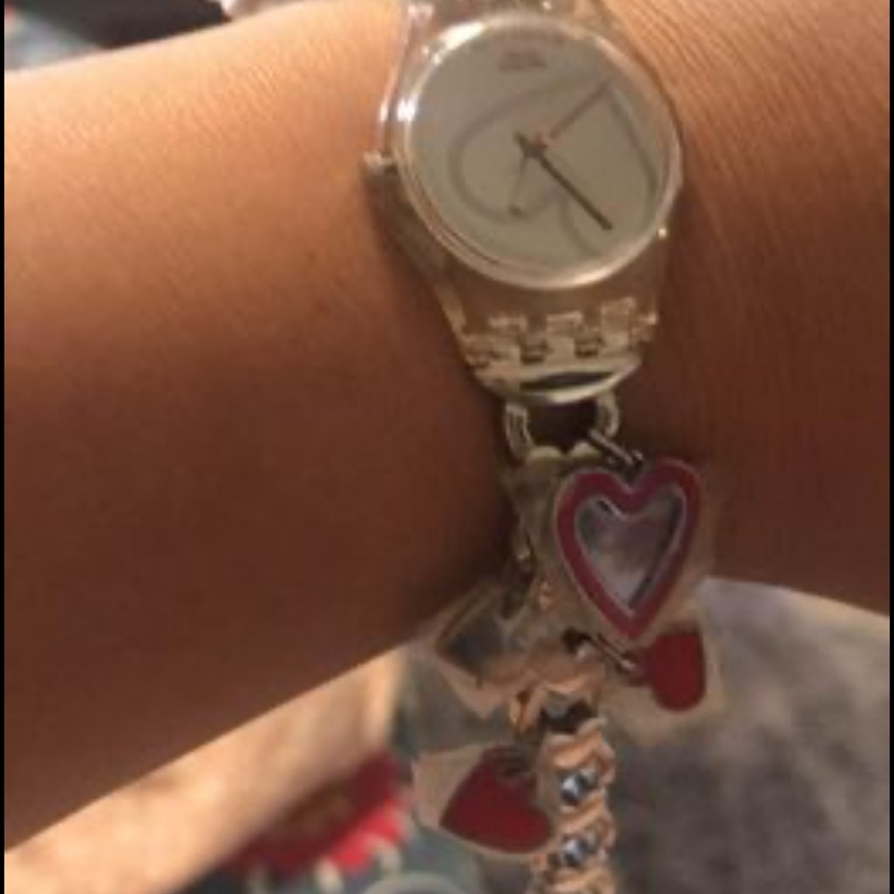 Swatch “You’re my Love” ladies heart charm watch